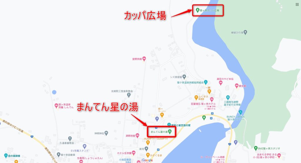 まんてん星の湯地図