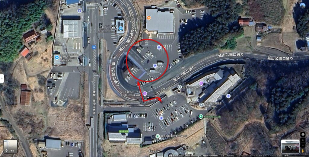 上の駐車場