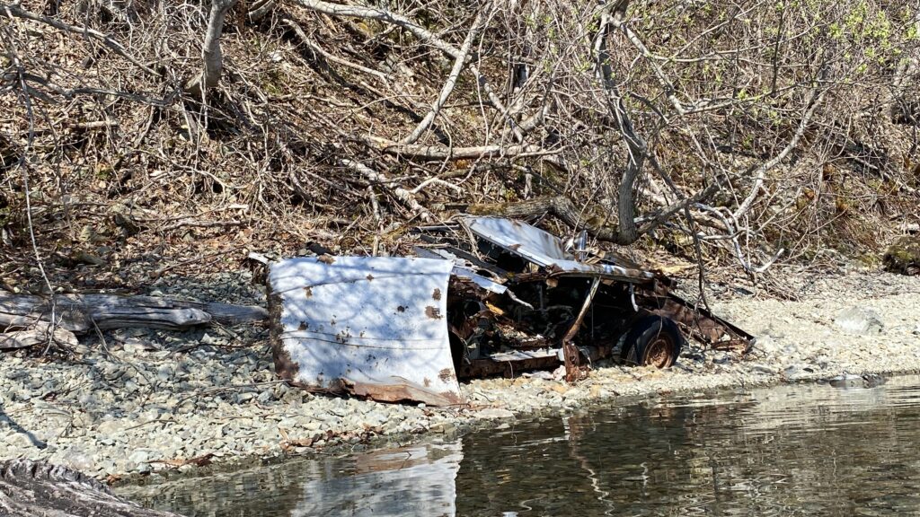 いまだにタイヤなどが分かる。
