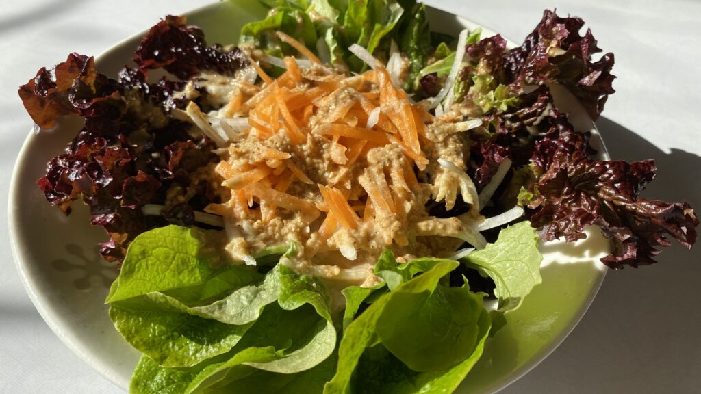 ニンジン、サニーレタス、チマサンチュ、大根、 すべてダイソーの種から育てた野菜