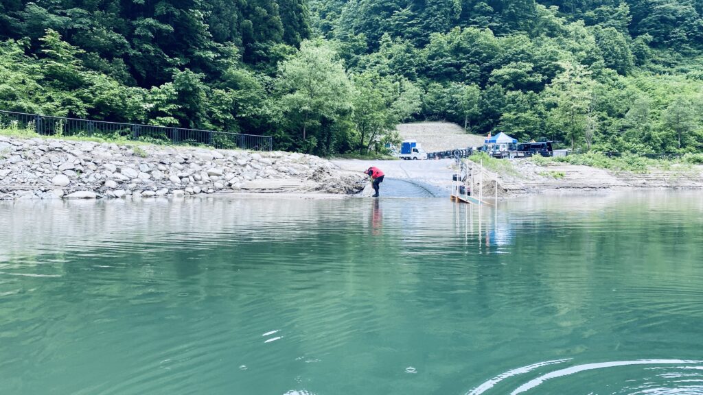 出艇地のスロープ